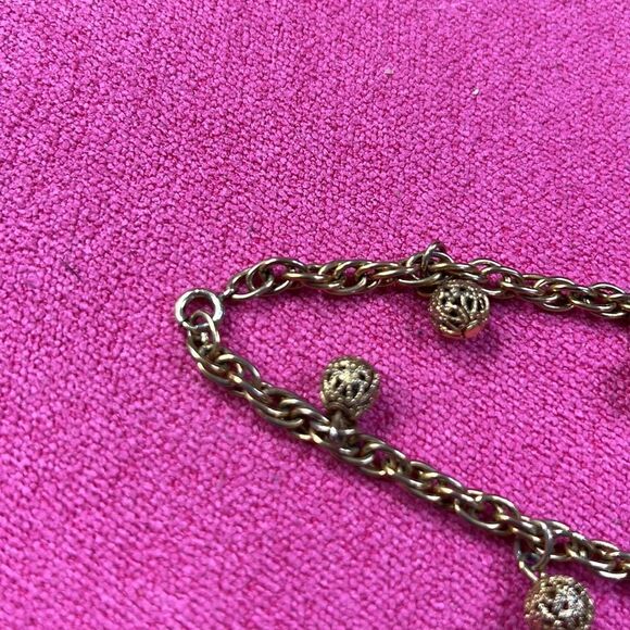 Gorgeous Vintage Necklace With Golden Balls - Picture 3 of 4